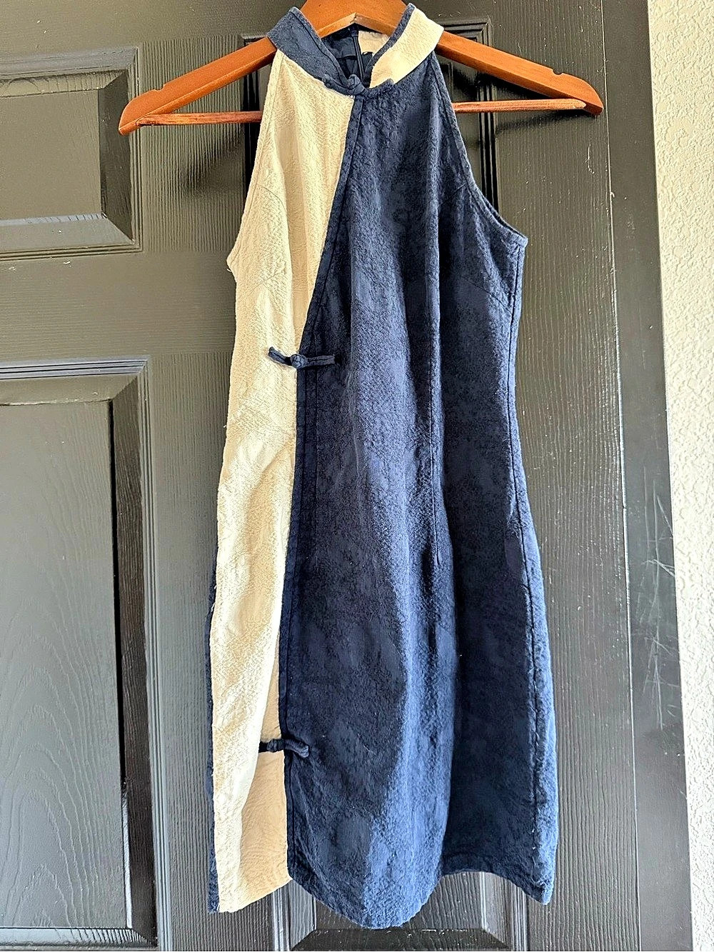 Color Block Dress in Red and Blue Like New
